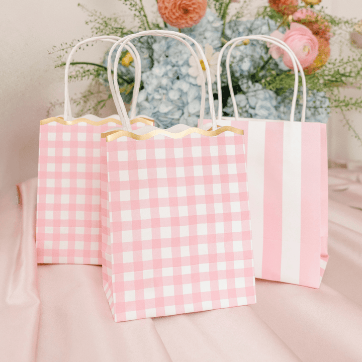 Pink Gingham Gift Bag