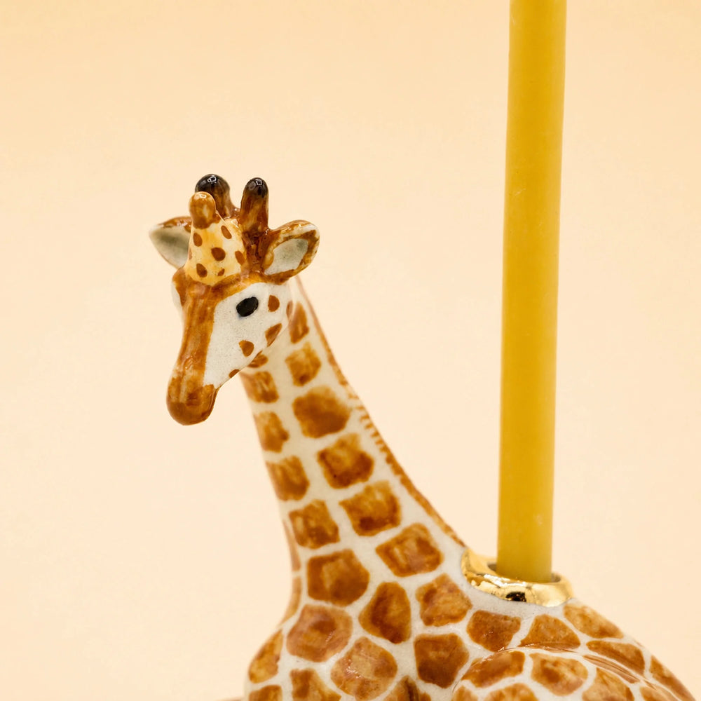 Giraffe Cake Topper | Porcelain Party Animal | Candle Holder