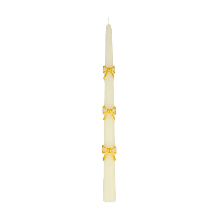 GOLD BOW TAPER CANDLES Meri Meri Bonjour Fete - Party Supplies