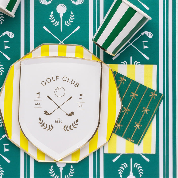 SOLEIL YELLOW SIGNATURE CABANA STRIPE GUEST TOWELS Bonjour Fete Napkins SOLEIL YELLOW SIGNATURE CABANA STRIPE GUEST TOWELS Bonjour Fete - Party Supplies