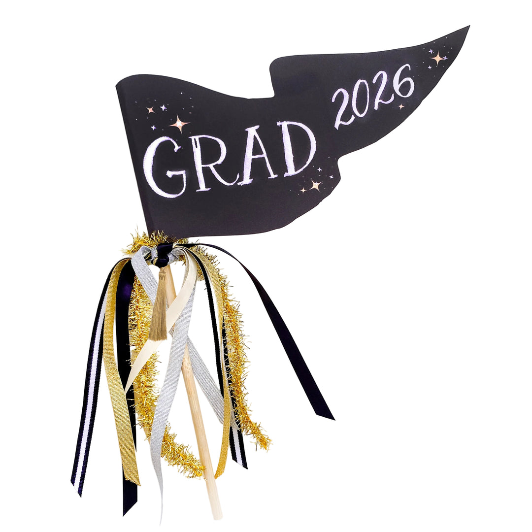 Grad 2026 Graduation Party Pennant Cami Monet Party Pennants Grad 2026 Graduation Party Pennant Bonjour Fete - Party Supplies