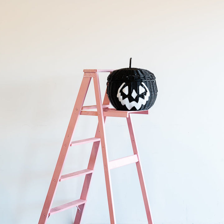 BLACK JACK-O-LANTERN PICNIC BASKET Bonjour Fete Bonjour Fete - Party Supplies