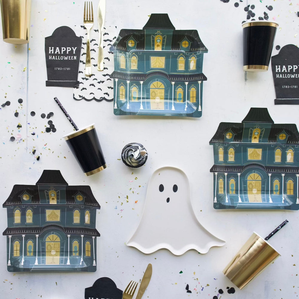 HAUNTED MANSION PLATES My Mind’s Eye 0 Faire Bonjour Fete - Party Supplies