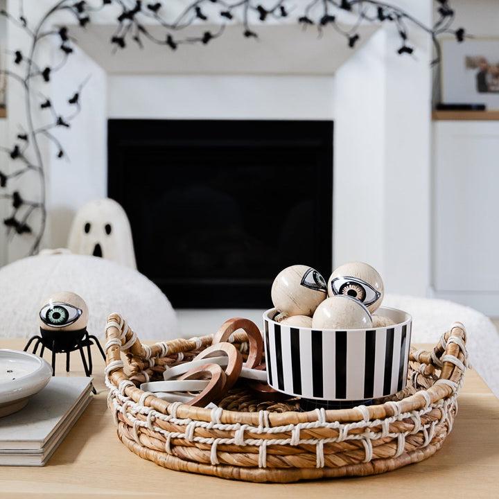 BLACK & WHITE CERAMIC POTS Accent Decor Halloween Home Decor Bonjour Fete - Party Supplies