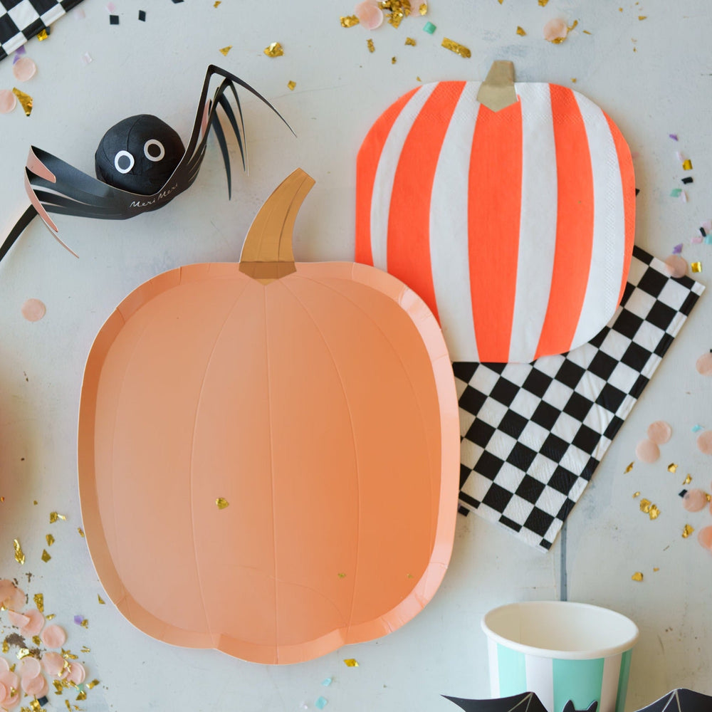 MOD PATTERN PUMPKIN NAPKINS Meri Meri Bonjour Fete - Party Supplies