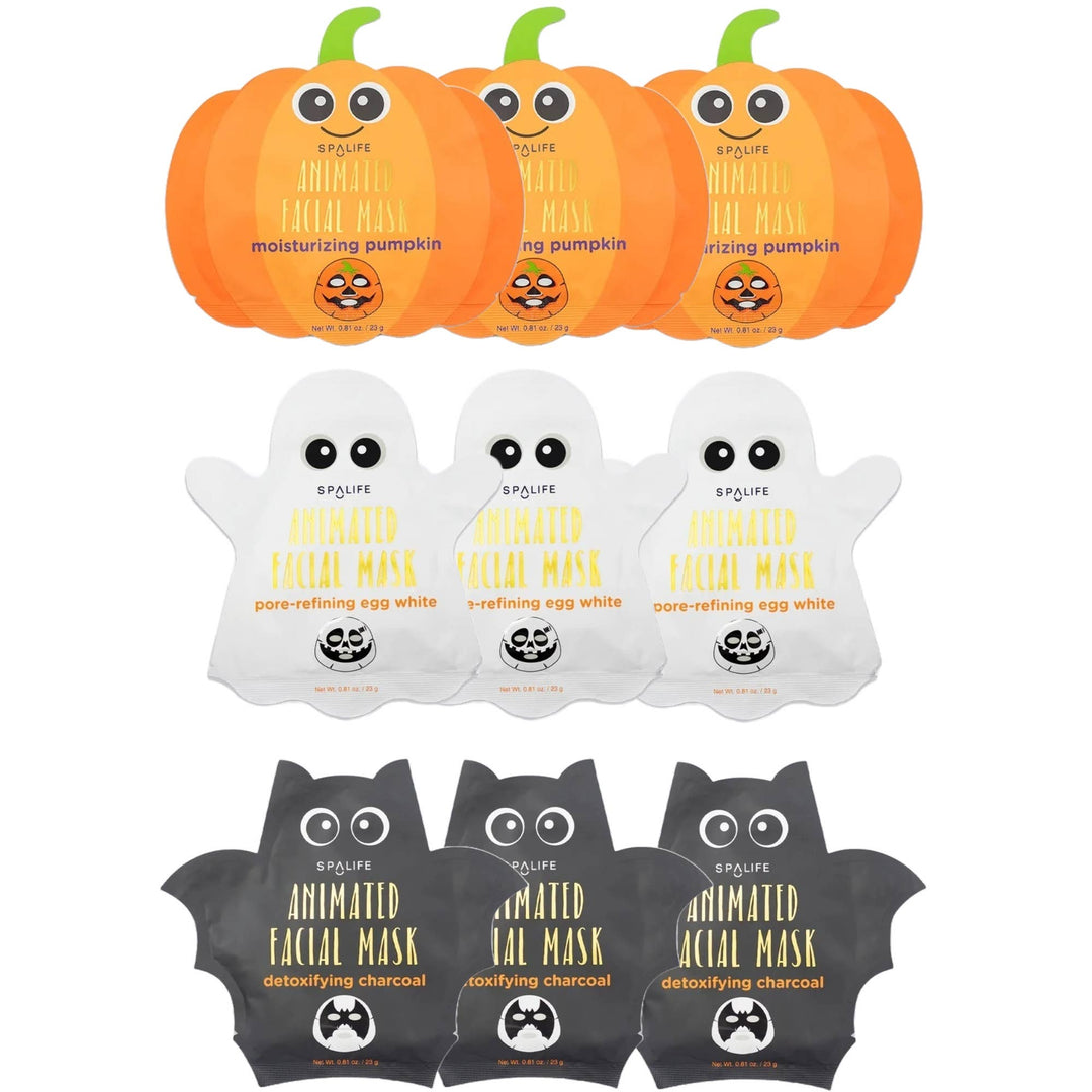 HALLOWEEN SKINCARE SHEET MASK My Spa Life Halloween Party Favors & Boo Baskets Bonjour Fete - Party Supplies