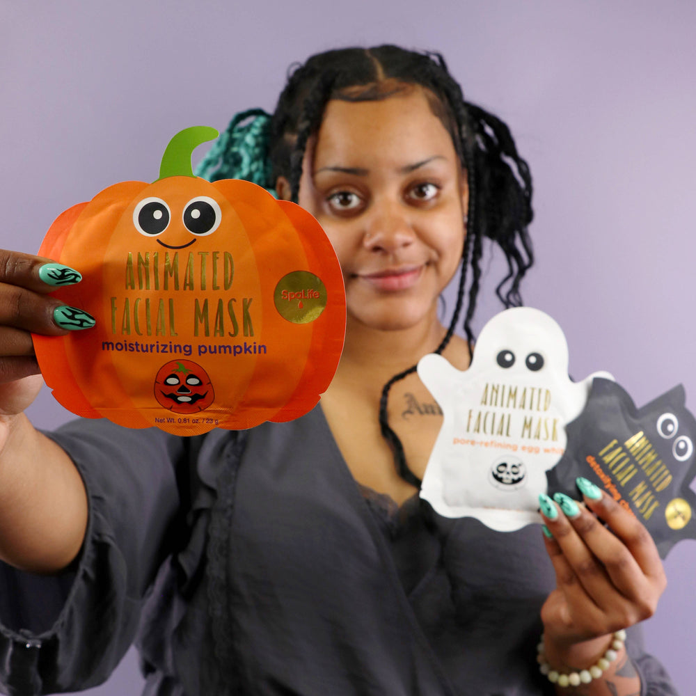 HALLOWEEN SKINCARE SHEET MASK My Spa Life Halloween Party Favors & Boo Baskets Bonjour Fete - Party Supplies