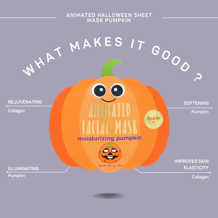 HALLOWEEN SKINCARE SHEET MASK My Spa Life Halloween Party Favors & Boo Baskets Bonjour Fete - Party Supplies