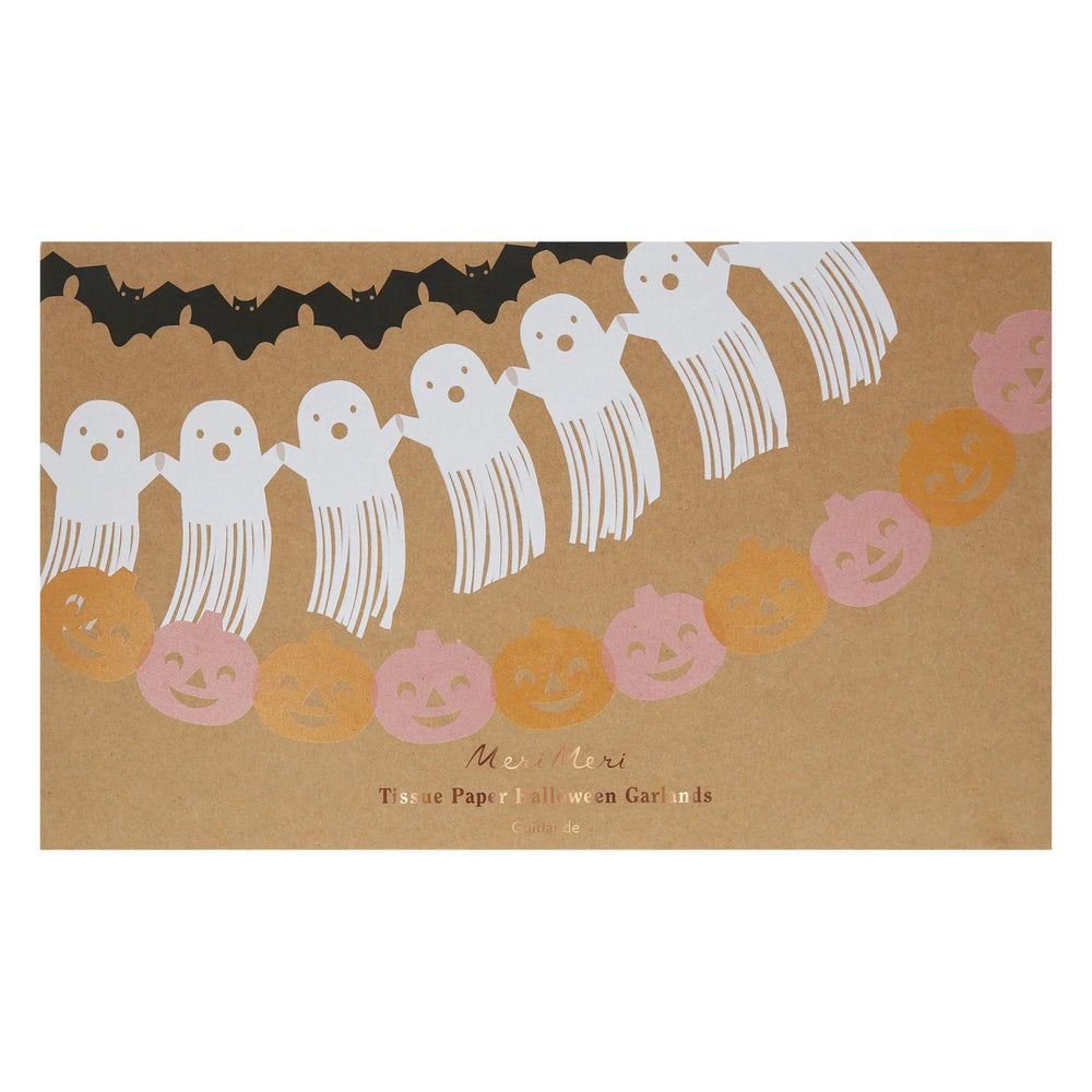 TISSUE PAPER HALLOWEEN GARLAND SET Meri Meri Halloween Party Decorations Bonjour Fete - Party Supplies