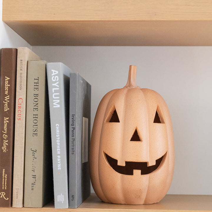 TERRACOTTA JACK-O-LANTERN DECORATION Allstate Floral Halloween Home Decor TERRACOTTA JACK-O-LANTERN DECORATION Bonjour Fete - Party Supplies