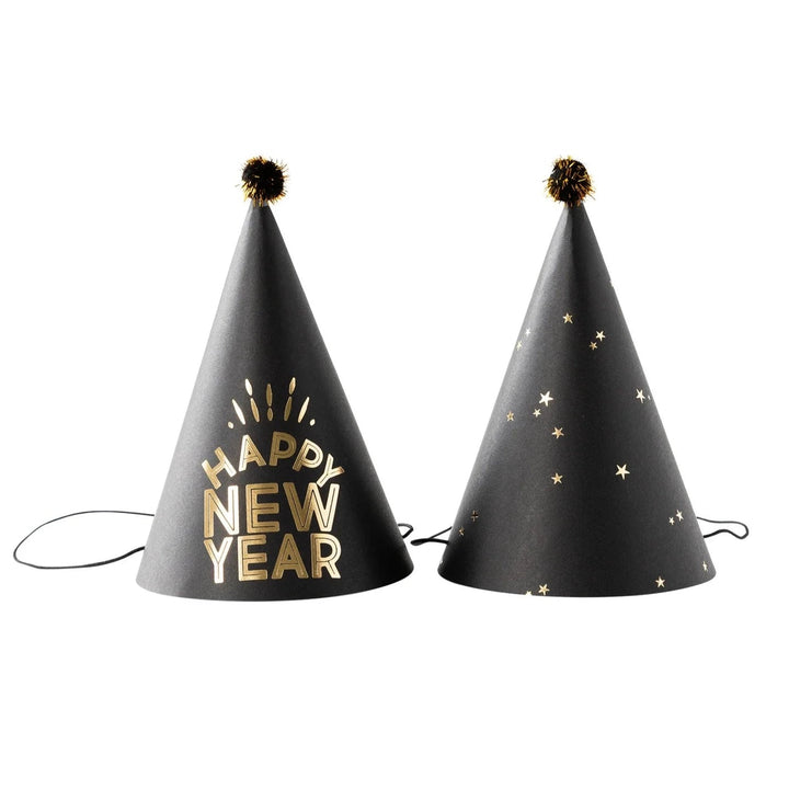 HAPPY NEW YEAR PARTY HATS My Mind's Eye New Year's Eve Bonjour Fete - Party Supplies