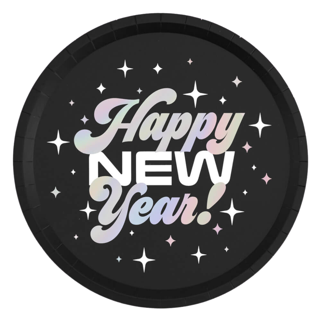 Happy New Year Plates Bonjour Fete Party Supplies New Years Eve Party Supplies