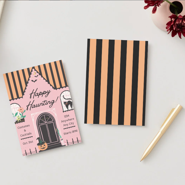 HAPPY HAUNTING DIGITAL PARTY INVITATION DOWNLOAD Bonjour Fête HAPPY HAUNTING DIGITAL PARTY INVITATION DOWNLOAD Bonjour Fete - Party Supplies