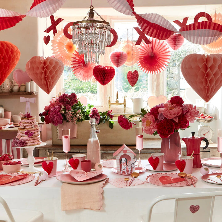 HEART HONEYCOMB CUPS Meri Meri Bonjour Fete - Party Supplies