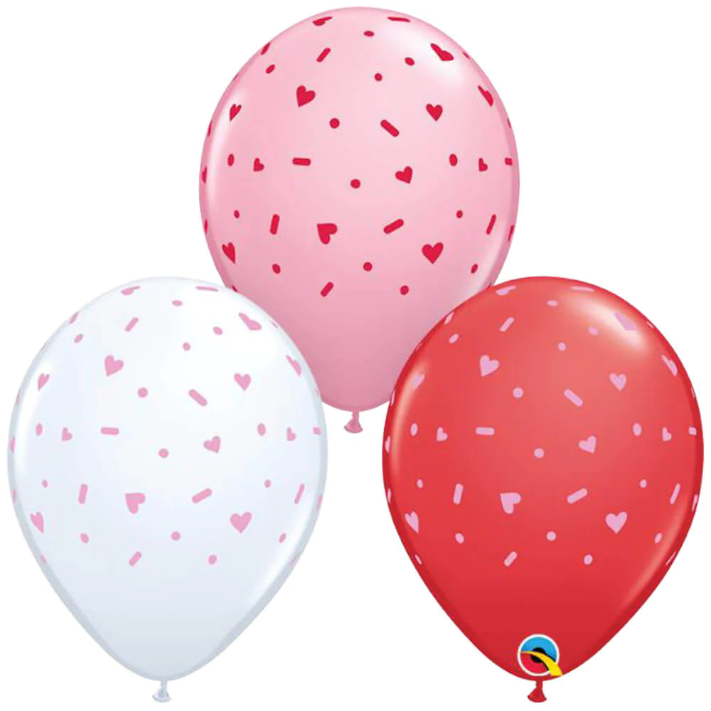 HEARTS & SPRINKLES LATEX BALLOONS LA Balloons Balloons Bonjour Fete - Party Supplies