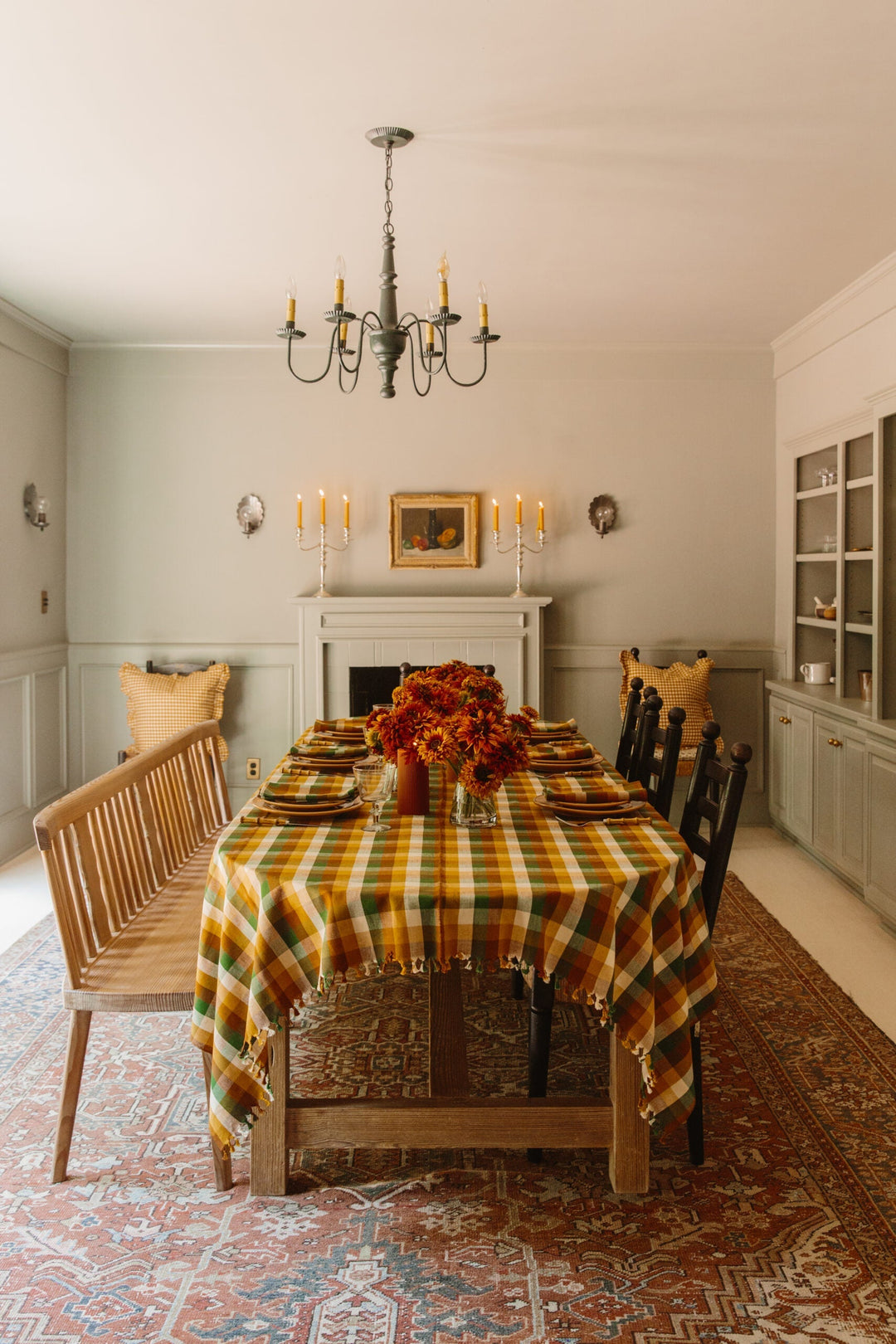 GINGHAM - Oak Tablecloth Heather Taylor Home variable GINGHAM - Oak Tablecloth Bonjour Fete - Party Supplies