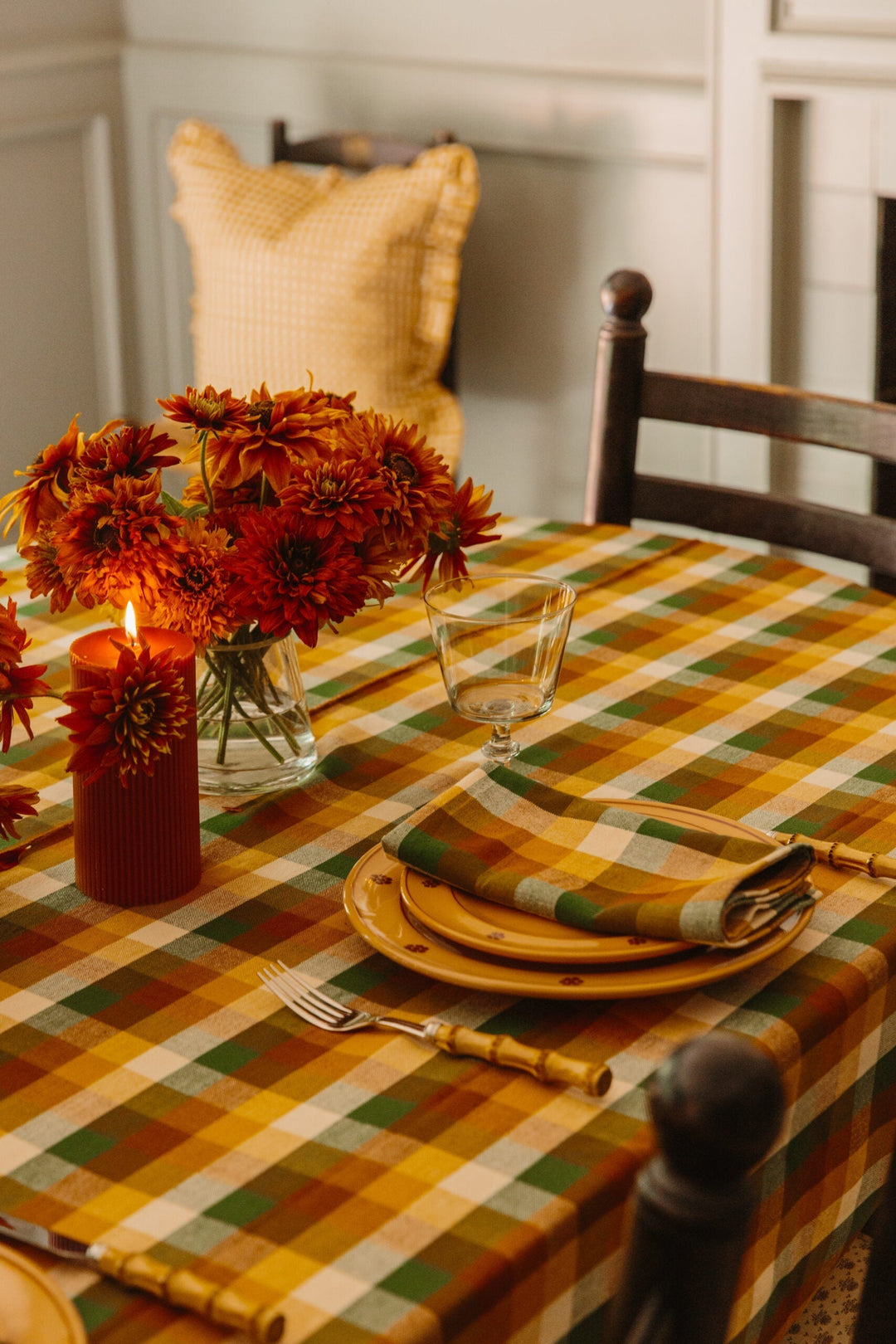 GINGHAM - Oak Napkins Heather Taylor Home simple GINGHAM - Oak Napkins Bonjour Fete - Party Supplies