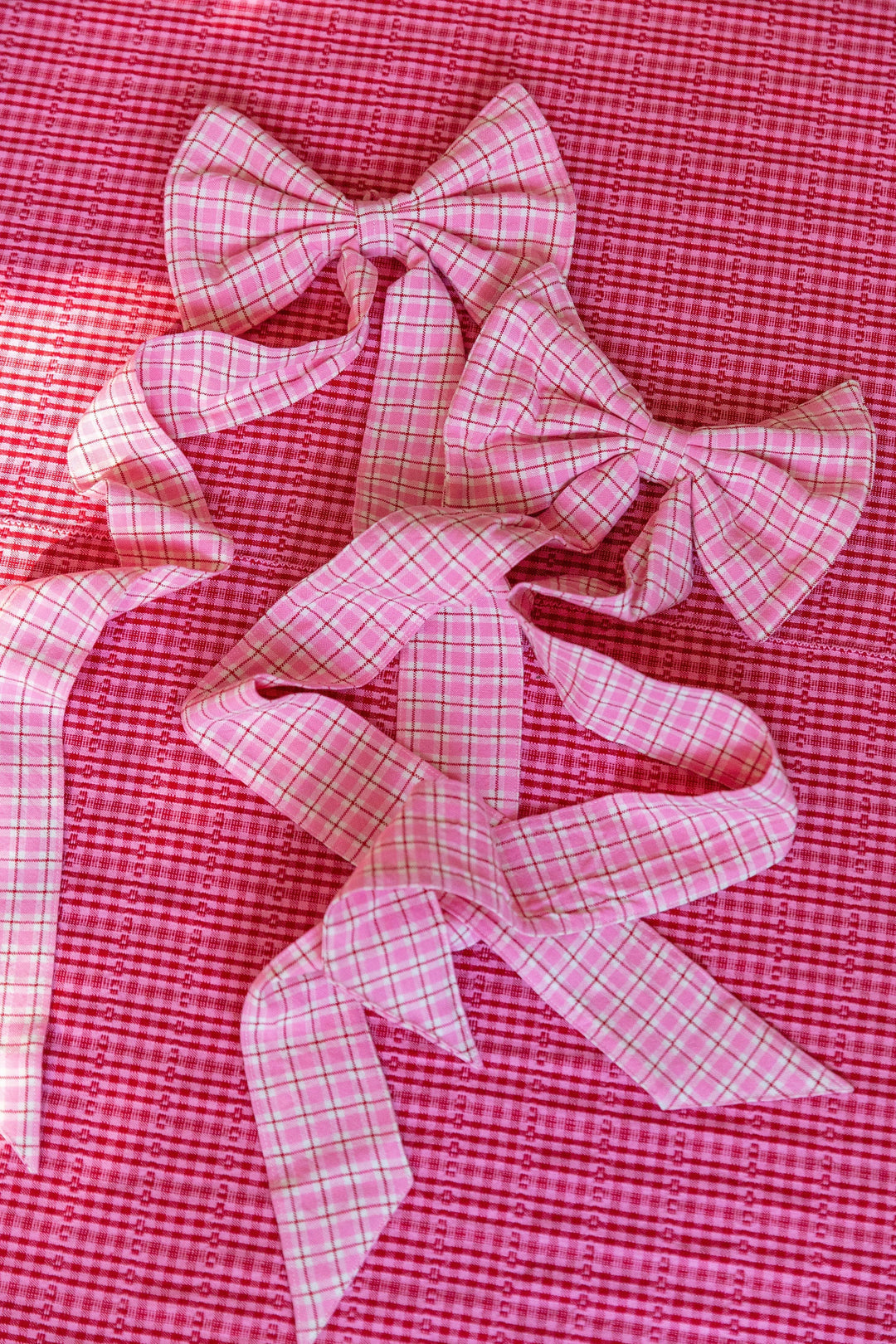 ROSIE PLAID - Pink Fabric Bow Heather Taylor Home simple ROSIE PLAID - Pink Fabric Bow Bonjour Fete - Party Supplies