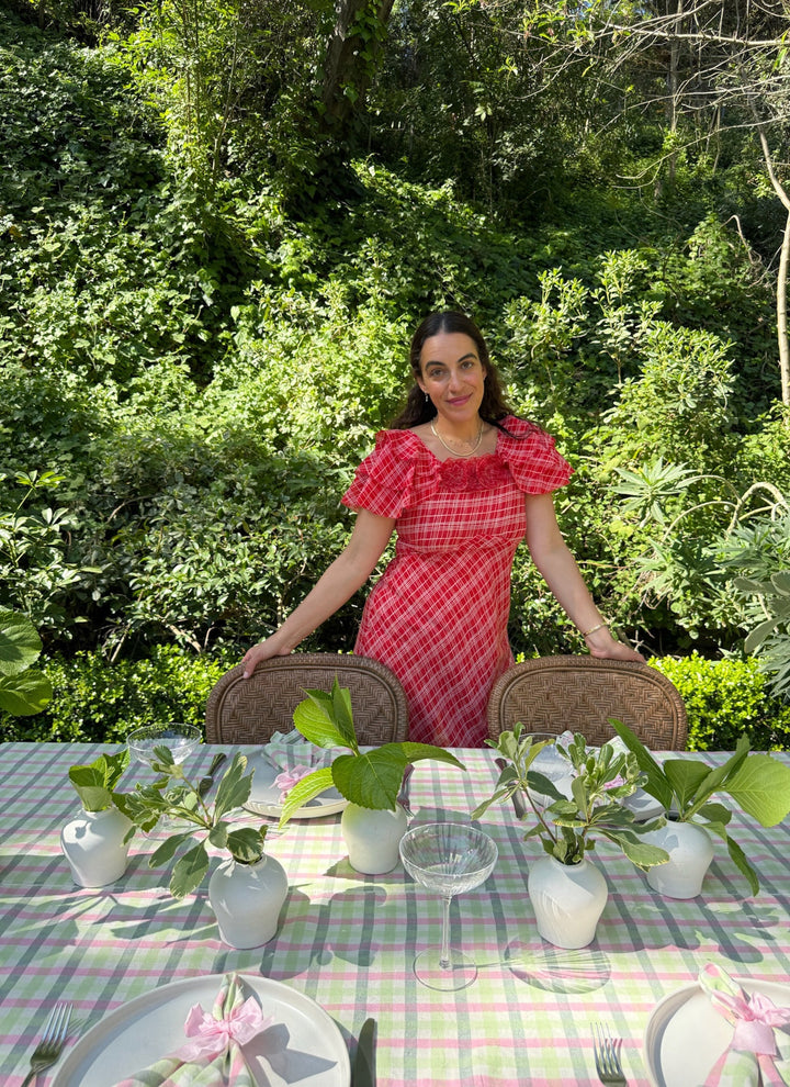 GINGHAM - Clover Tablecloth Heather Taylor Home variable GINGHAM - Clover Tablecloth Bonjour Fete - Party Supplies