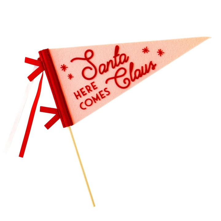 Here Comes Santa Felt Pennant Flag Bonjour Fete Party Supplies Christmas Holiday Party Decorations
