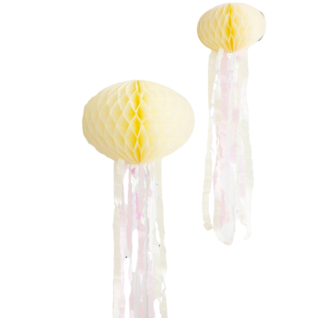HONEYCOMB JELLYFISH SET My Mind’s Eye Hanging Decorations Bonjour Fete - Party Supplies