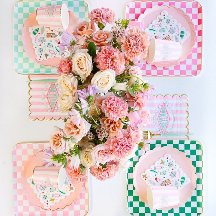HARRY POTTER X BONJOUR FÊTE HONEYDUKES LARGE CHECKER PLATES Bonjour Fete Plates HARRY POTTER X BONJOUR FÊTE HONEYDUKES LARGE CHECKER PLATES Bonjour Fete - Party Supplies