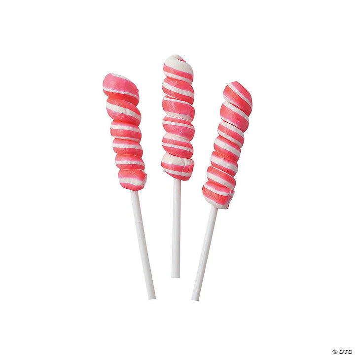 HOT PINK MINI TWISTY LOLLIPOP Fun Express Valentine's Day Treats HOT PINK MINI TWISTY LOLLIPOP Bonjour Fete - Party Supplies
