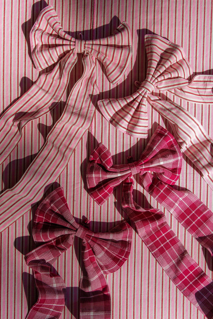 ROSEHILL PLAID - Fabric Bow Heather Taylor Home Decorations ROSEHILL PLAID - Fabric Bow Bonjour Fete - Party Supplies