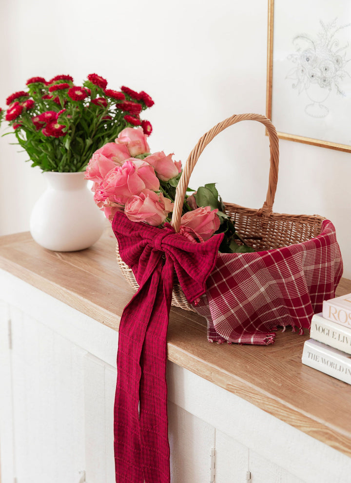 SOHO - Two Toned Bordeaux Fabric Bow