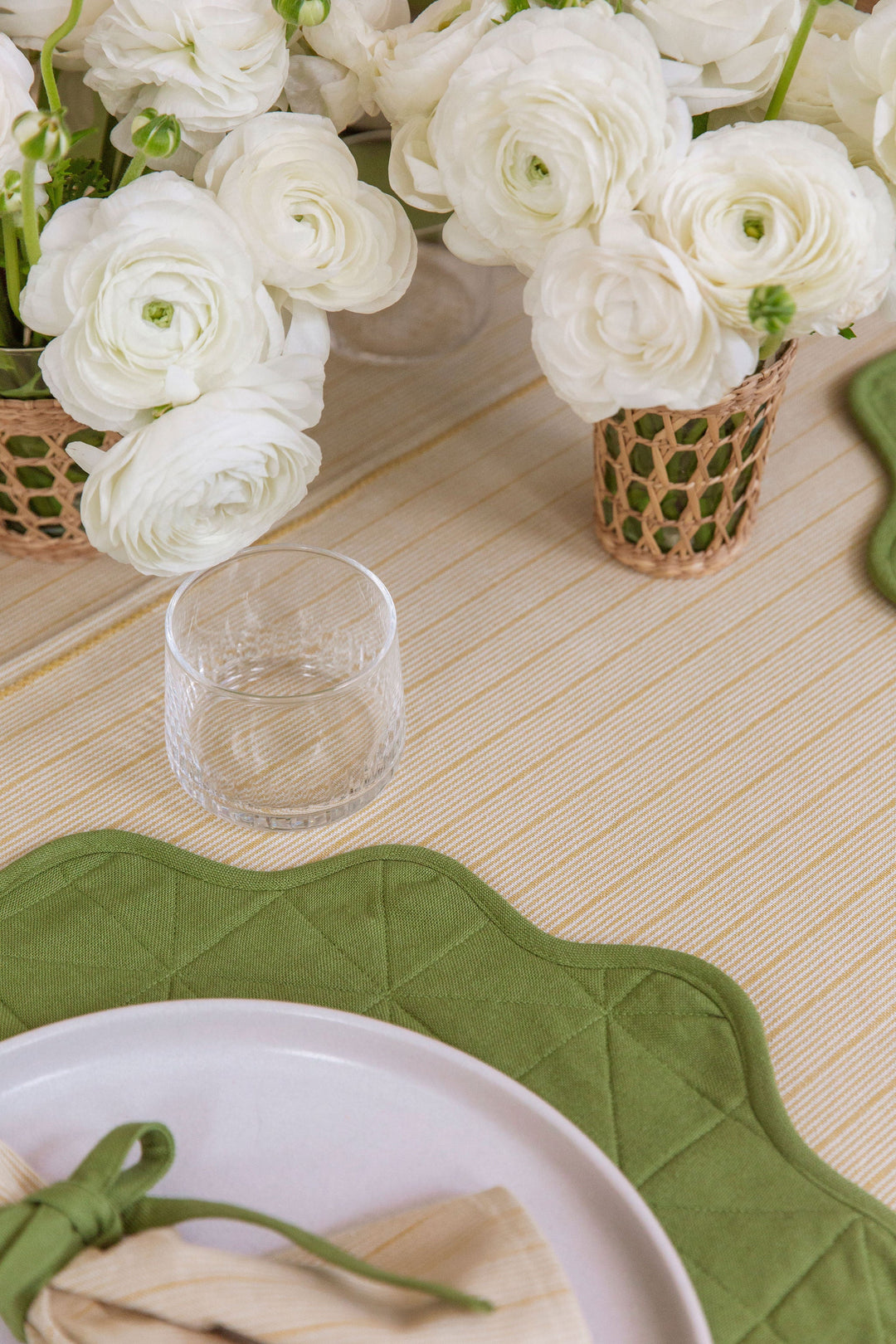 Goldie Stripe Butter Tablecloth