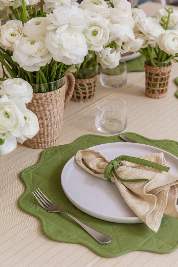 Goldie Stripe Butter Tablecloth