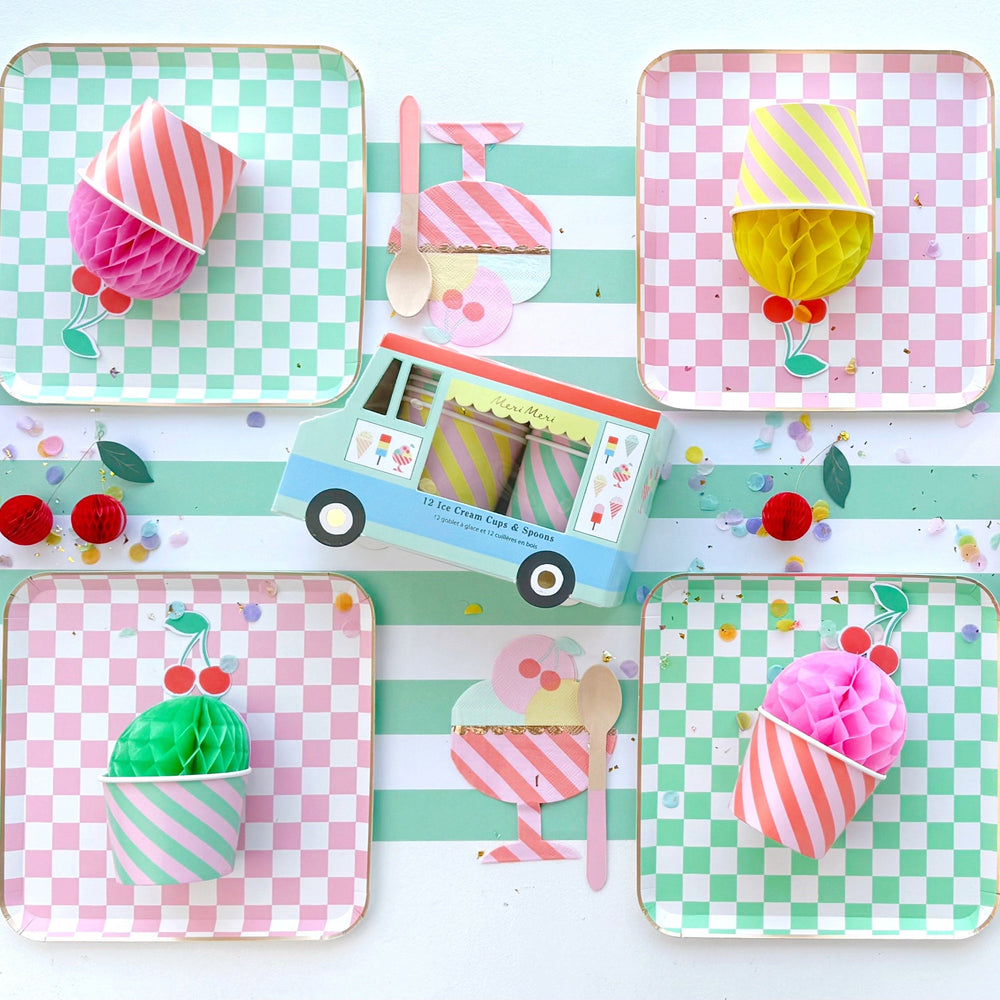 FRESH MINT SIGNATURE CABANA STRIPE TABLE RUNNER Bonjour Fête Table Covers & Placemats FRESH MINT SIGNATURE CABANA STRIPE TABLE RUNNER Bonjour Fete - Party Supplies