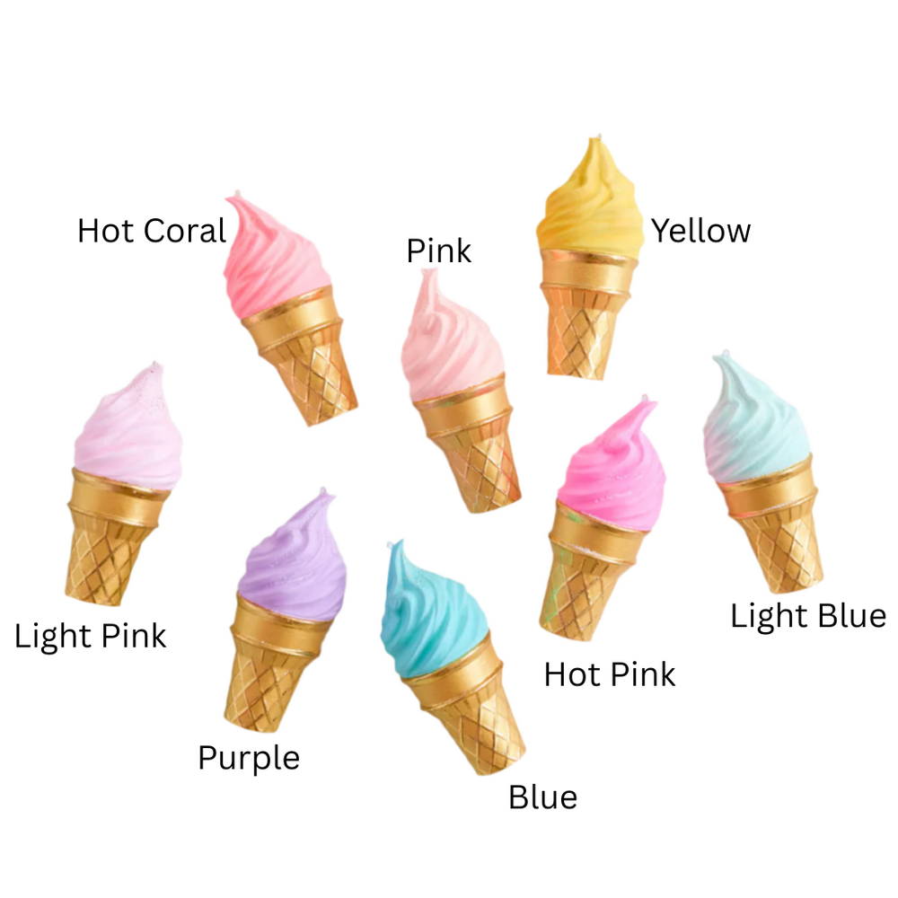 ICE CREAM CONE ORNAMENT BY GLITTERVILLE Glitterville Christmas Ornament ICE CREAM CONE ORNAMENT BY GLITTERVILLE Bonjour Fete - Party Supplies