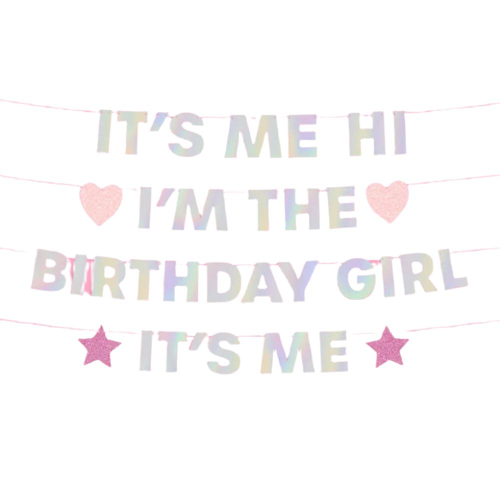 I'M THE BDAY GIRL SWIFTIE BANNER xo, Fetti Garlands & Banners Bonjour Fete - Party Supplies