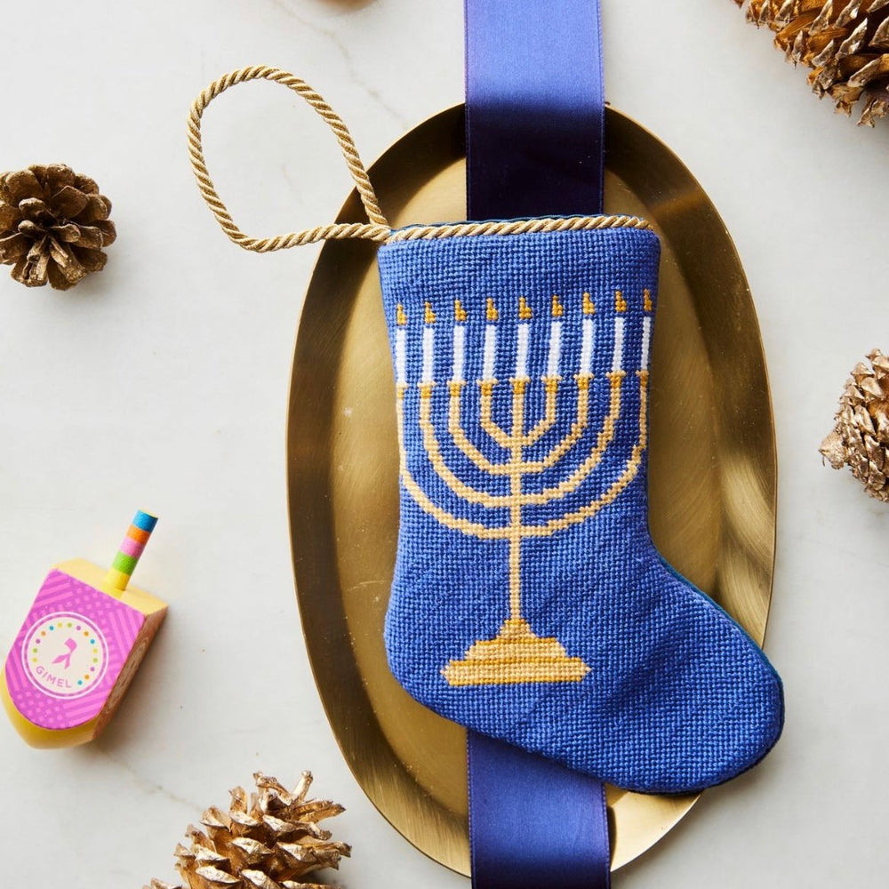 LIGHT THE MENORAH BAUBLE STOCKING Bauble Stockings Bauble Stockings Bonjour Fete - Party Supplies