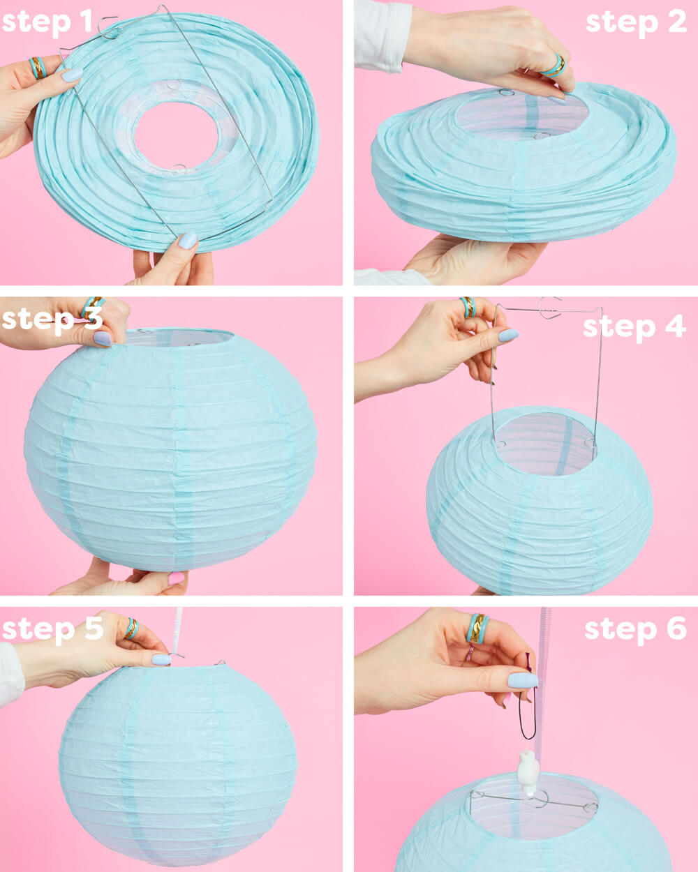 Coastal Lanterns - set of 6 paper lanterns xo, Fetti xo, Fetti Collective Coastal Lanterns - set of 6 paper lanterns Bonjour Fete - Party Supplies