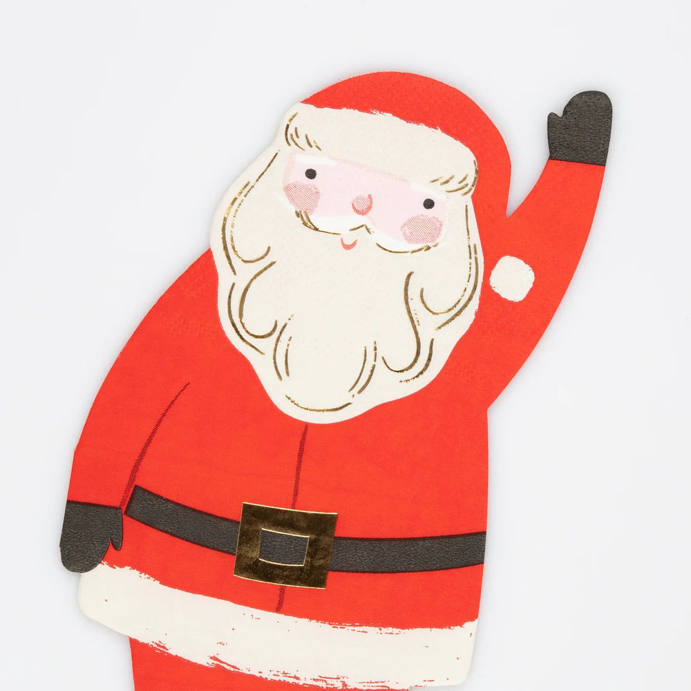 JOLLY CHRISTMAS SANTA NAPKINS Meri Meri Bonjour Fete - Party Supplies