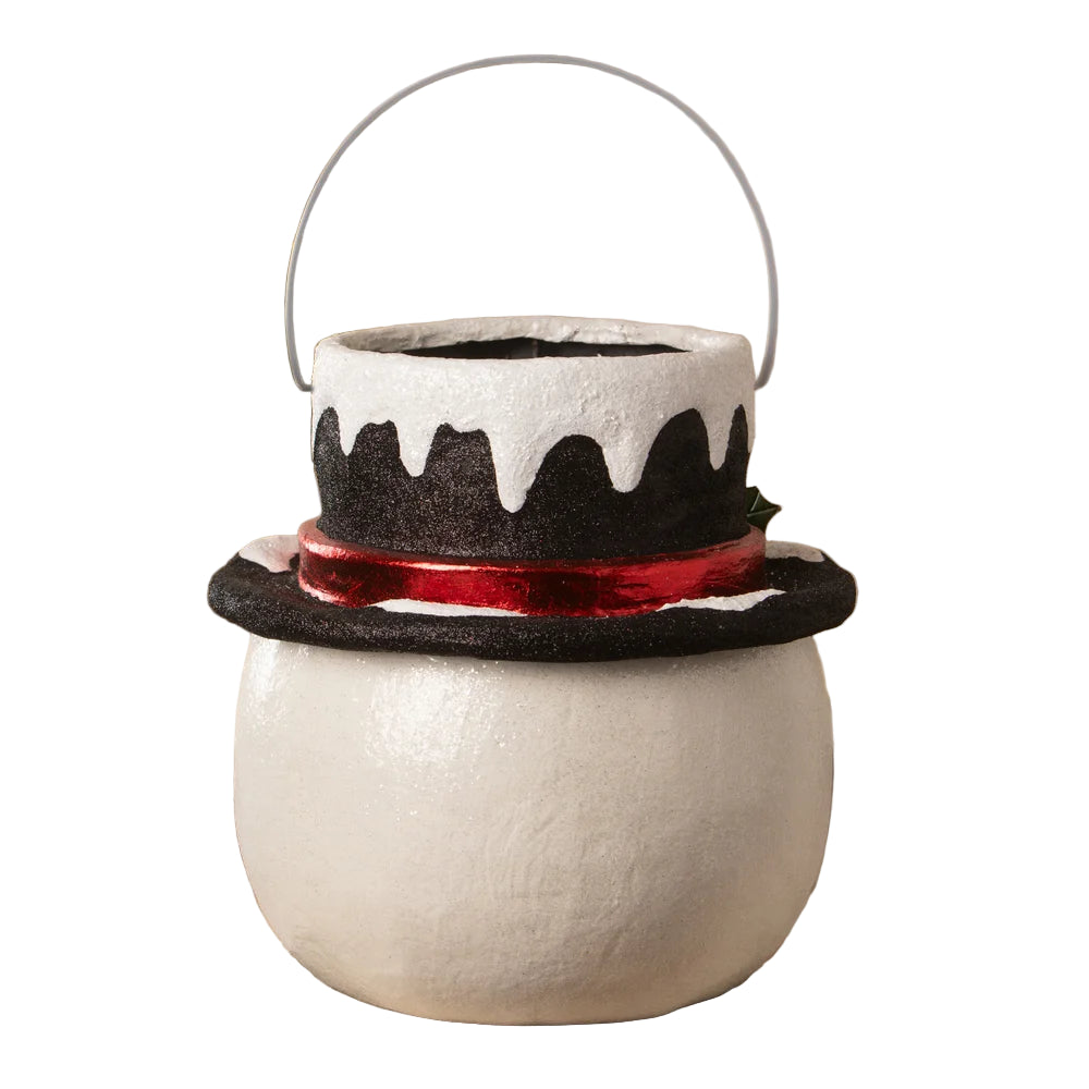 HOLLY HAT SNOWMAN - LARGE Bethany Lowe Designs, Inc. Christmas Centerpiece HOLLY HAT SNOWMAN - LARGE Bonjour Fete - Party Supplies