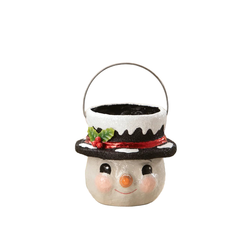 HOLLY HAT SNOWMAN - SMALL Bethany Lowe Designs, Inc. Christmas Centerpiece HOLLY HAT SNOWMAN - SMALL Bonjour Fete - Party Supplies