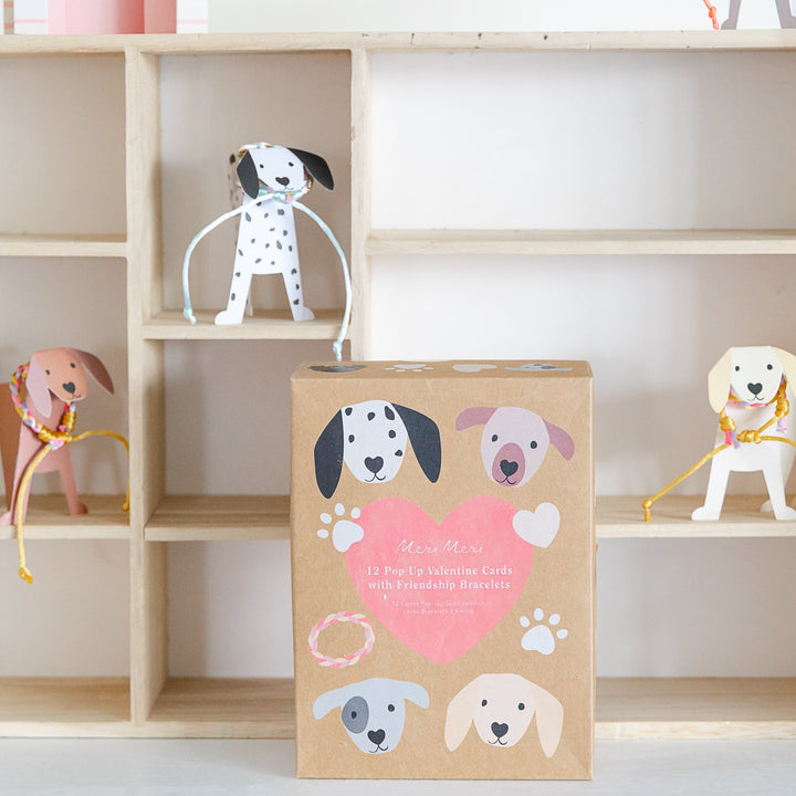 3D DOG VALENTINE CARDS Meri Meri Valentine’s Day Cards Bonjour Fete - Party Supplies