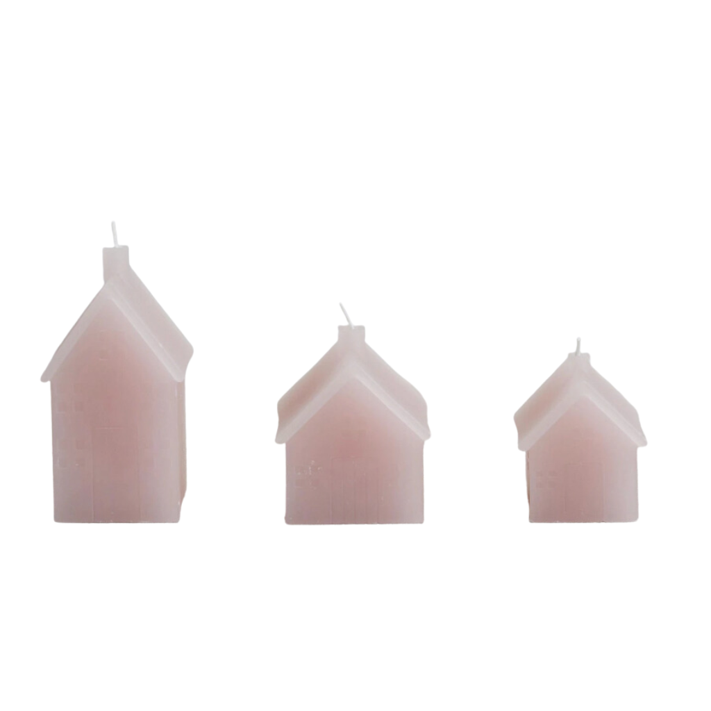 LAVENDER HOUSE SHAPED CANDLES Creative Co-op Bonjour Fete - Party Supplies