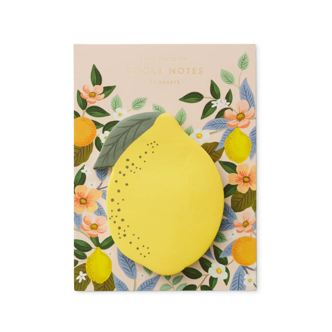 LEMON STICKY NOTES Rifle Paper Co. Notepad Bonjour Fete - Party Supplies