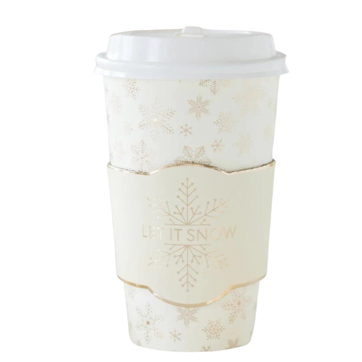 LET IT SNOW COFFEE CUPS My Mind's Eye Bonjour Fete - Party Supplies