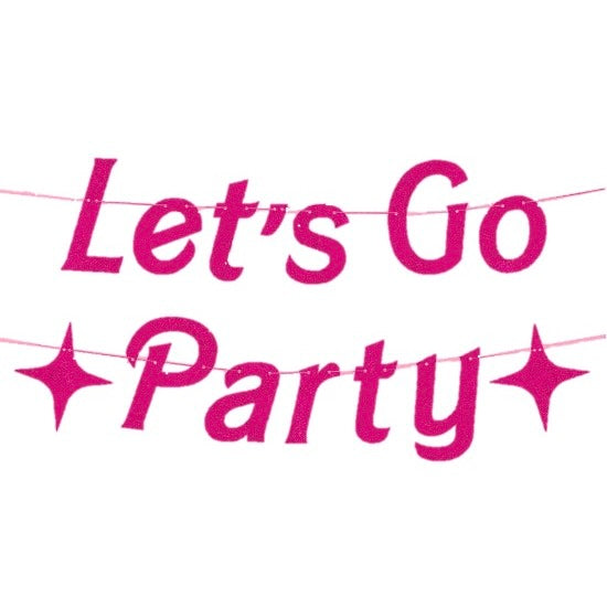 Let's Go Party Banner Bonjour Fete Party Supplies Barbie