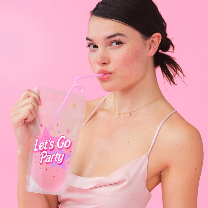 Let's Go Party Drink Pouches Bonjour Fete Party Supplies Barbie Party