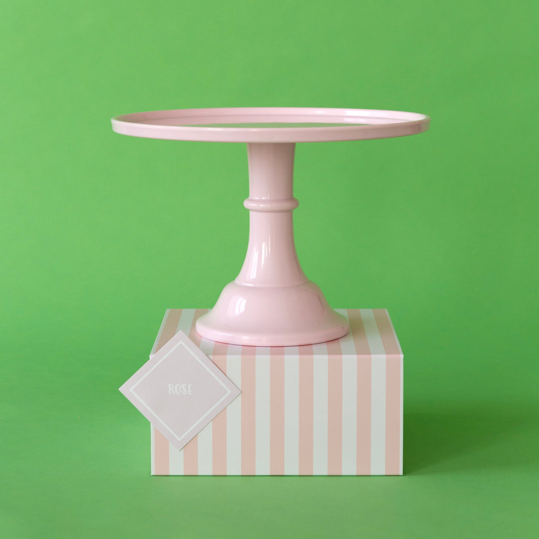 LARGE PETAL PINK PEDESTAL MELAMINE CAKE STAND Bonjour Fete Cake Stand LARGE PETAL PINK PEDESTAL MELAMINE CAKE STAND Bonjour Fete - Party Supplies