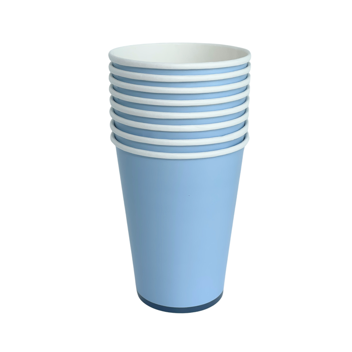 SKY BLUE SIGNATURE CUPS Bonjour Fete Cups Bonjour Fete - Party Supplies