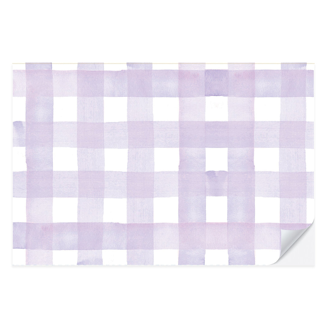 Lilac Gingham Placemat Pad Cami Monet Placemats Lilac Gingham Placemat Pad Bonjour Fete - Party Supplies
