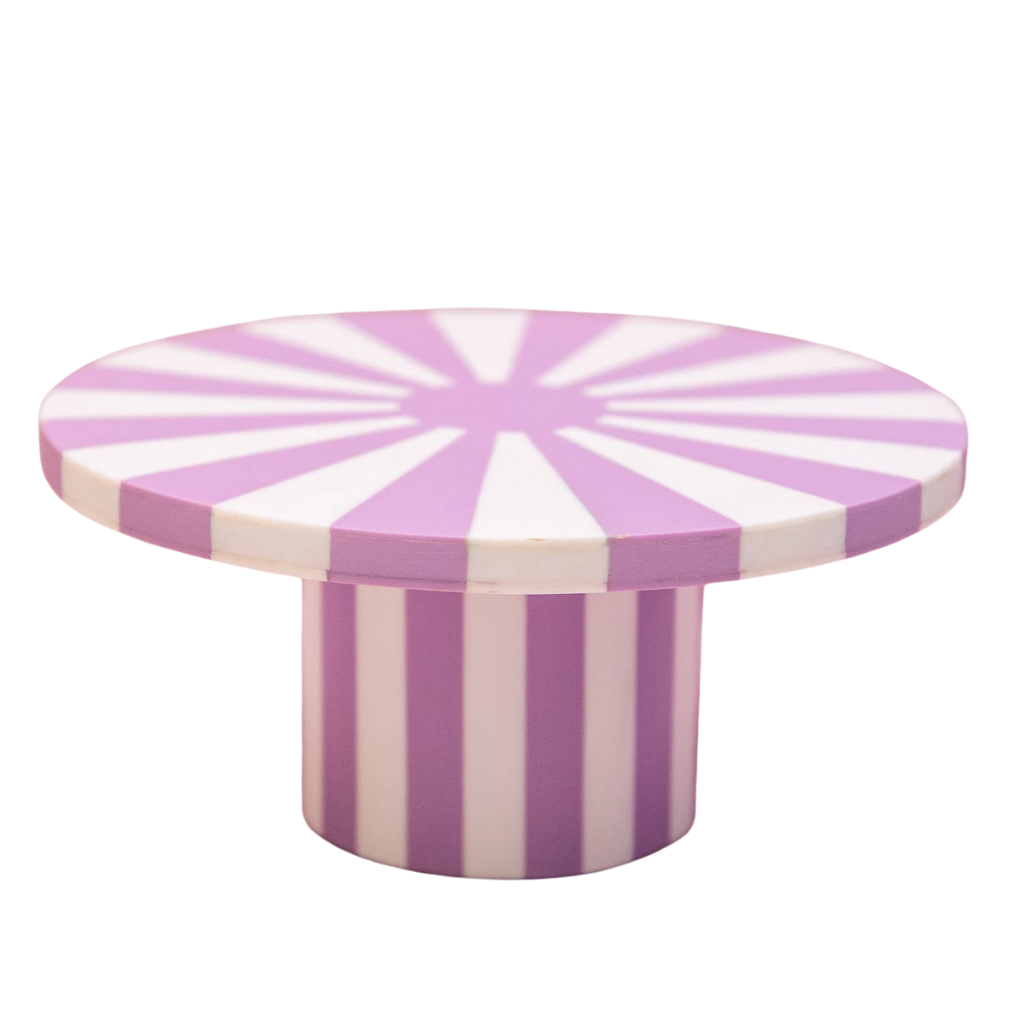 LILAC SUNBURST RESIN CAKE STAND Oh It's Perfect Cake Stands Bonjour Fete - Party Supplies