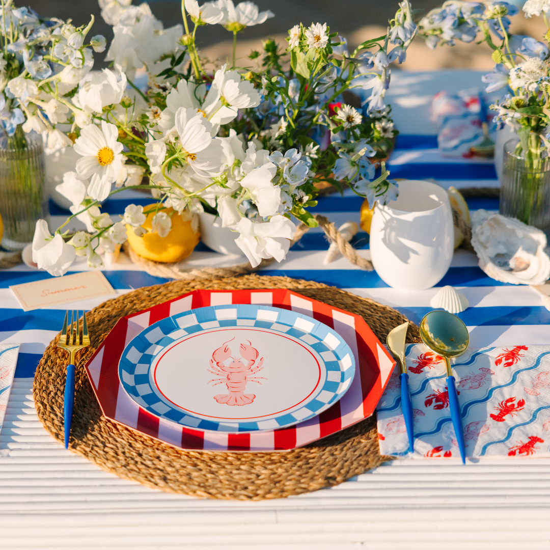 FANCY CHINA BLUE & GOLD CUTLERY Sophistiplate Not on Sale FANCY CHINA BLUE & GOLD CUTLERY Bonjour Fete - Party Supplies